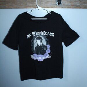 Wednesday size LG 10/12 Black Tshirt